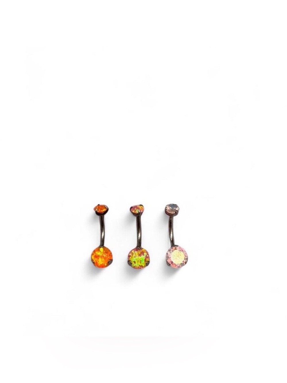 Set of Sterling Silver Belly Rings